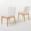 Contemporary Dining Chair (Set of 2) With Upholstered Legs - Light Beige - Image 4