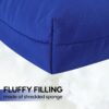 2 Piece High Back Patio Chair Cushion Set, Tufted Adirondack And Rocking Chair Cushions For Garden, Porch Or Office Use - Blue - Image 9