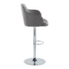 Boyne - Contemporary Adjustable Barstool With Swivel With Oval Footrest (Set of 2) - Chrome / Gray - Image 3