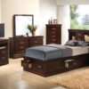 Louis Phillipe - Twin Storage Bed - Cappuccino - Image 5