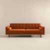 Casey - Mid Century Modern Sofa - Burnt Orange - Image 3