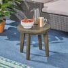 Outdoor Table With Slat Panel Table Top - Gray - Image 9