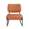 Rocking Chair With Backrest And Black Metal Legs For Living Room - Brown - Image 10