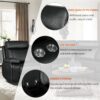 Home Theater Seating Manual Recliner With Cup Holder, Hide - Away Storage Reclining Sofa For Living Room, Home Theater - Black - Image 5