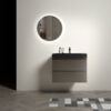 Alice - 30" Bathroom Vanity With Sink, Large Storage Wall Mounted Floating Bathroom Vanity For Modern Bathroom, One-Piece Black Sink Basin Without Drain And Faucet - Black / Gray - Image 2