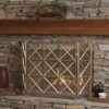 Margaret - 3 Panel, Fireplace Screen Iron - Black / Gold - Image 3