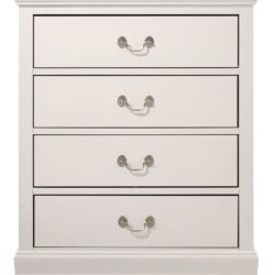4 Drawer Chest Traditional Style - White