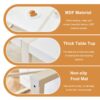 Industrial Rectangular Style Dining Table For 4 - 6 People With Thick Top And Metal Legs Frame - White - Image 7
