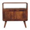 Curved Nordic Charm Console - Brown - Image 6