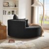 360 Degree Swivel Accent Barrel Chair With Removable Pillows - Black - Image 12