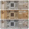 Farmhouse Makeup Vanity Desk With Adjustible LED Lighted Mirror And Charging Station For Bedroom, Dressing Vanity Table With Side Cabinet And Cushioned Stool - White - Image 7