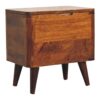 Lid Up Storage Stool - Brown - Image 2