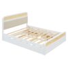 Queen Size Platform Bed With Trundle And 2 Drawers - White - Image 11