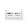 Adjustable Pet Bowl Travel Ready HDPE Durable Poly Lumber Recycled - White - Image 2