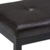 Lacey - Tufted Ottoman Bench - Distressed Black - Image 3