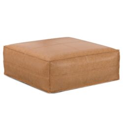 Brody - Extra Large Coffee Table Pouf - Distressed Brown