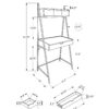 Computer Desk For Home Office, Laptop, Leaning, Storage Drawers, Contemporary & Modern - Gray - Image 3