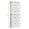 Tall Storage Cabinet With 8 Doors And 4 Shelves, Wall Storage Cabinet For Living Room, Kitchen, Office, Bedroom, Bathroom - White - Image 3