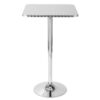 Bistro - Contemporary Adjustable Square Bar Table - Silver - Image 5