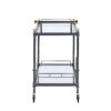 Cyrus - Clear Glass Serving Cart - Black / Gold - Image 4