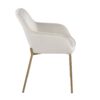Daniella - Contemporary Dining Chair (Set of 2) - Gold / Cream - Image 3