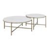 Zaidee - Marble Top Nickel Nesting Table Set - White - Image 2