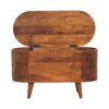 Rounded Lid Up Blanket Box - Chestnut - Image 4