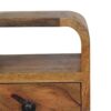 Extra Mini Curve Open Slot Nightstand - Oak - Image 6