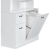 Bathroom Storage Cabinet With Tilt Out Hamper, Tall Free Standing Organizer With Drawers & Adjustable Shelves, Linen Tower With Steel Handles - White - Image 19