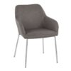 Daniella - Contemporary Dining Chair (Set of 2) - Chrome / Gray - Image 2