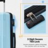 2 Piece Luggage Set With Bags Expanable Spinner Wheels ABS Lightweight Suitcase With Tsa Lock 20" / 28" - Light Blue - Image 4