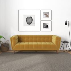 Addison - Large Velvet Sofa - Gold