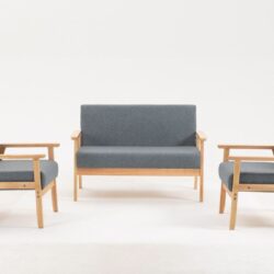 Bahamas - Loveseat And 2 Chair Living Room (Set of 3) - Gray