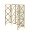 Margaret - 3 Panel, Fireplace Screen Iron - Black / Gold - Image 11