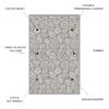 Macau - Non - Slip Accent Rug - Dark Gray / White - Image 5