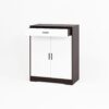 Freestanding Wooden Shoe Cabinet, 4 Tier Organizer With Drawer - White / Walnut - Image 22