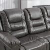 3 Seater Home Theater Recliner Manual Recliner Chair With Two Built-In Cup Holders For Living Room - Gray - Image 25