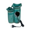 Decorative Ceramic Water Fountain With 3 Tier Design, Indoor Outdoor Tabletop Fountain - Antique Blue - Image 8