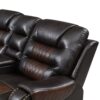 Manual Reclining Sectional Sofa Set L Shaped Symmetrical Motion Sofa Corner Couch Sets With Storage Boxes, 4 Cup Holders And LED Light Strip For Living Room - Black / Brown - Image 22