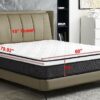 10" Queen Hybrid Mattress A Box, Pillow Top Bed Cushion With Breathable And Hypoallergenic Design, Medium Firm For Lumbar Support - White / Gray - Image 6