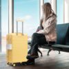 Set 3 Pieces 20" / 24" / 28" Abs Spinner Wheel Luggage, Matching Color, With Combination Lock - Yellow - Image 2
