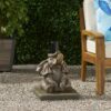 Charming Elephant Umbrella Base With Concrete Design - Gray - Image 2