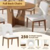 Topmax - 5 Piece Modern Extendable Round Dining Table Set With Removable Leaf For Small Places - Walnut / Beige - Image 4