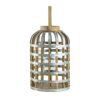 Decorative Lantern With Handle, Wooden Lantern For Indoor Outdoor, Home Garden- Silver - Image 10