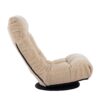 Japanese Style Single Reclining Sofa Chair With Adjustable Features Cotton For Balcony And Leisure - White - Image 22