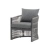 Modern Curved Aluminum Lounge Chair With Rope Weave Design And Cushioned Comfort (Set of 2) - Gray - Image 14