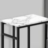 Accent Table, C - Shaped, Modern Design - White - Image 3
