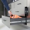 Astro Series - Metal Wall Mounted Base Drawer Storage Cabinet With Soft Closing Features - Metallic Gray - Image 5