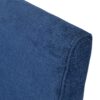 Mid Century Modern Club Chair With Upholstery And Rubberwood Legs - Navy Blue - Image 12