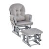 Mason - Glider And Ottoman Gray Wood - Light Gray Fabric - Image 2
